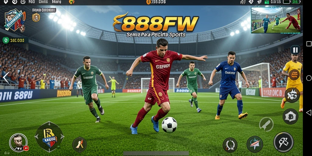 Tampilan gameplay seru di aplikasi 888FW yang menyajikan olahraga secara interaktif.