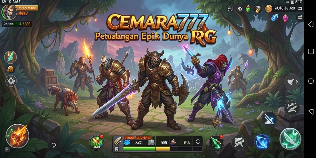 Tangkapan layar CEMARA777 menunjukkan aksi seru dalam pertempuran RPG.