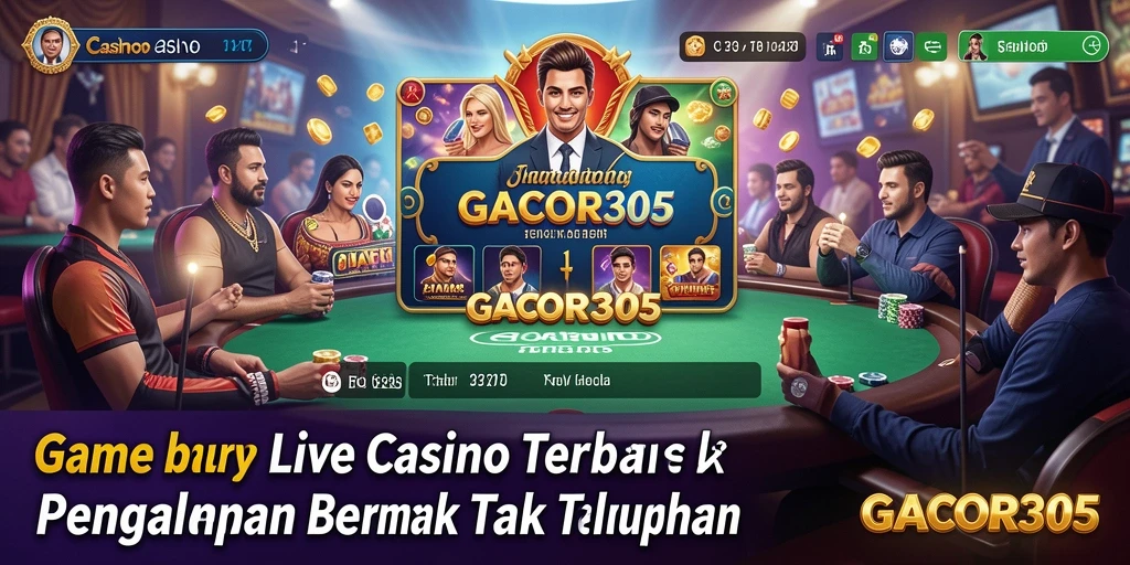 Tampilan gameplay menarik dari GACOR305 yang menghadirkan suasana kasino secara langsung.