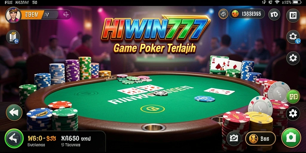 Tampilan menarik dari gameplay <strong>HIWIN777</strong> dalam pertandingan poker.