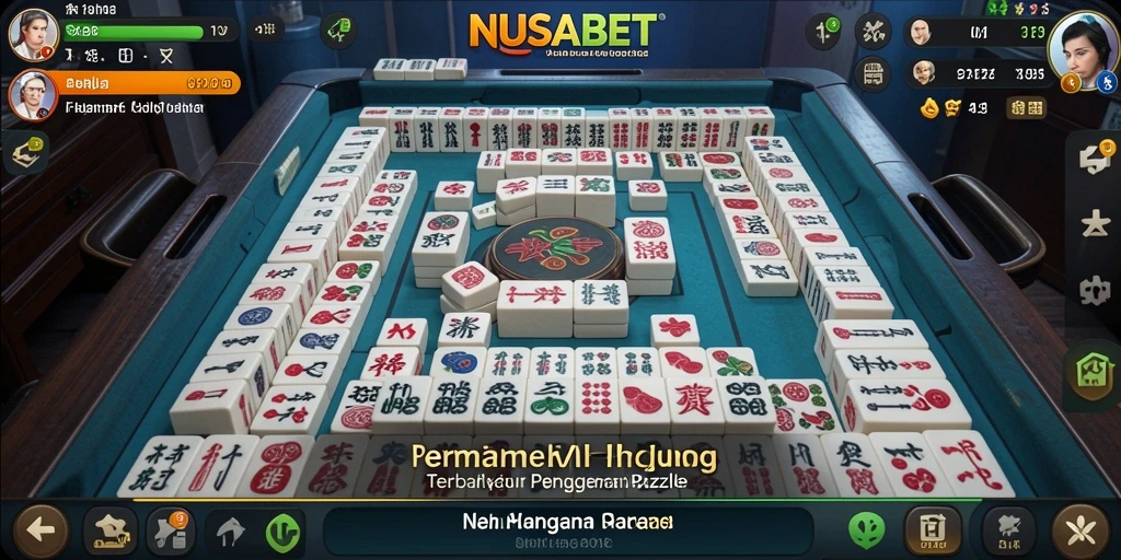 Tampilan gameplay NUSABET dengan suasana Mahjong yang menarik.