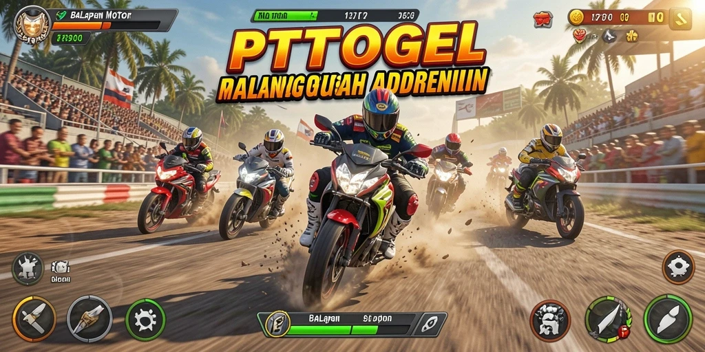 Tampilan gameplay PTTOGEL yang penuh aksi dan kecepatan.