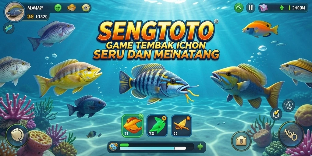 Screenshot gameplay SENGTOTO menampilkan aksi menembak ikan yang mendebarkan.
