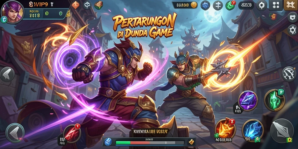 Tampilan gameplay SVIP9 dengan aksi pertarungan yang mendebarkan.
