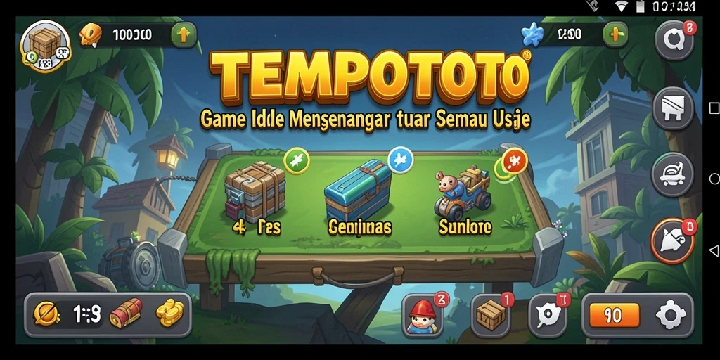 Screenshot tampilan gameplay santai di TEMPOTOTO.