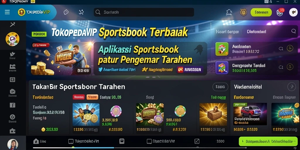 Tampilan antarmuka TOKOPEDIAVIP yang menarik dan informatif.